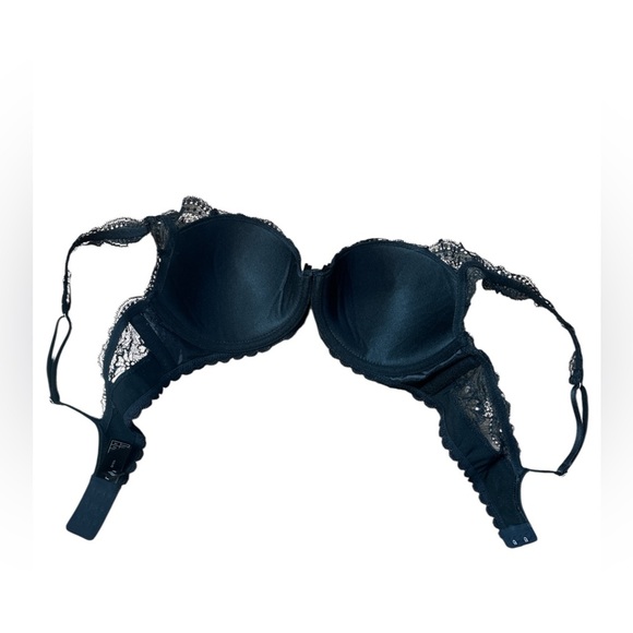 NWOT Pleasure State contour plunge lightly padded push-up satin and lace bra - Picture 8 of 9